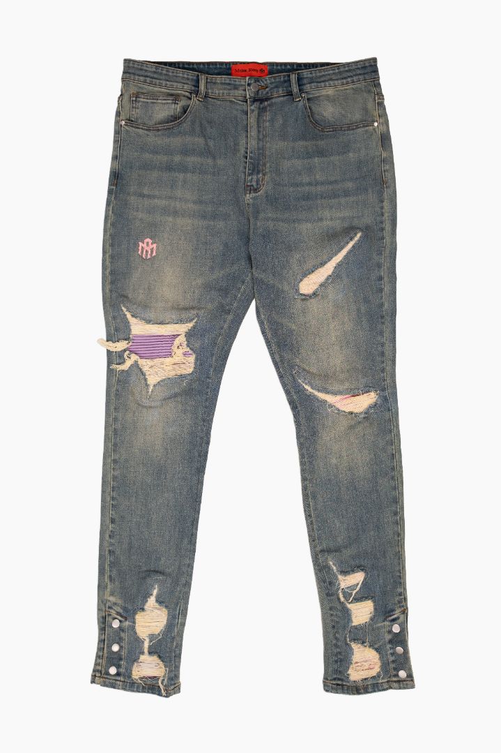 Let It Purple Rain Rockstar Jeans