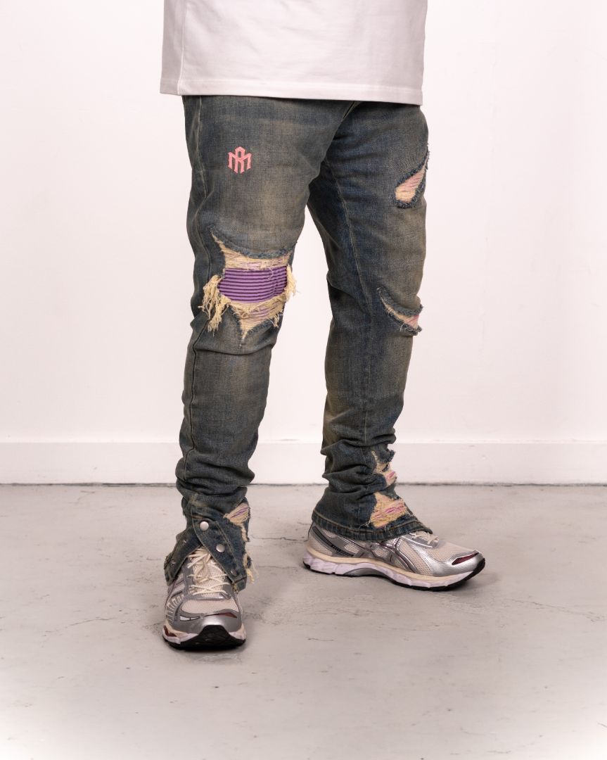 Let It Purple Rain Rockstar Jeans